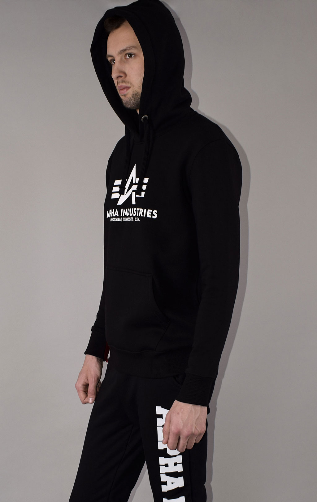 Толстовка ALPHA INDUSTRIES BASIC HOODY big size black 