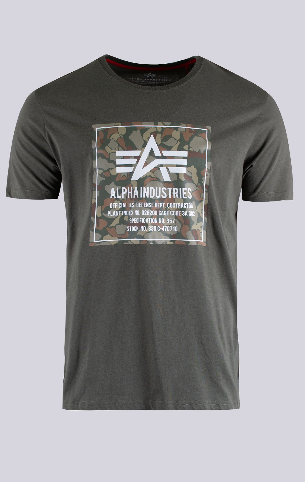 Футболка ALPHA INDUSTRIES CAMO BLOCK T dark olive 