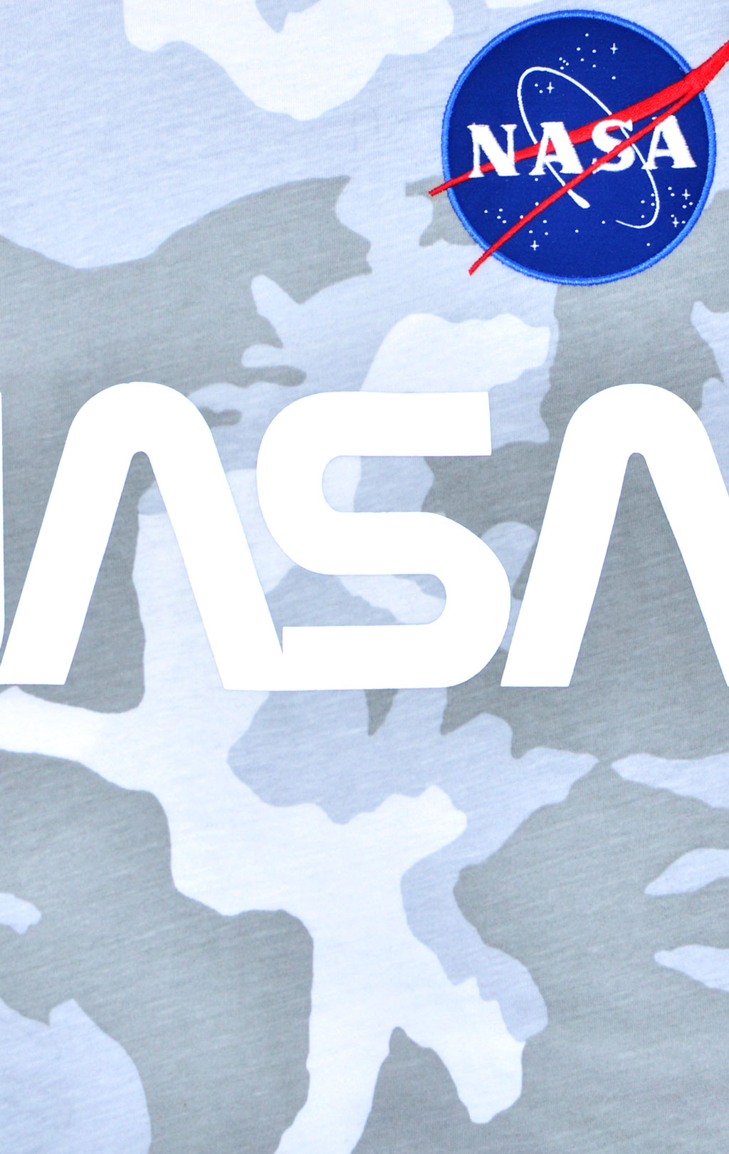 Футболка ALPHA INDUSTRIES NASA Reflective white camo 