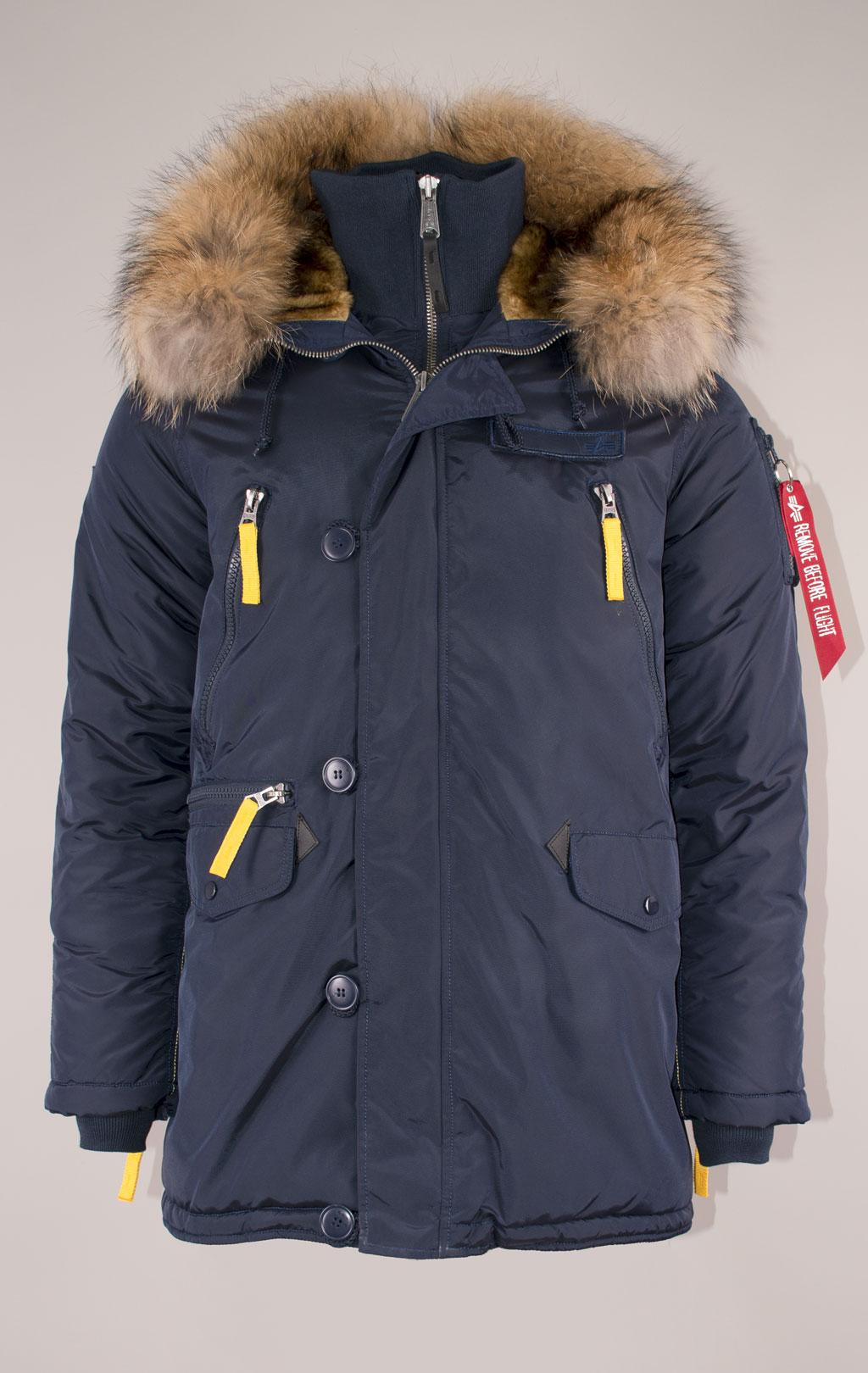 Аляска ALPHA INDUSTRIES PPS N-3B натур. мех rep. blue 