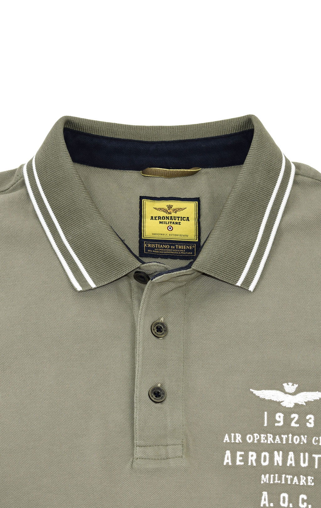 Футболка-поло AERONAUTICA MILITARE SS 21/IN green (PO 1520) 