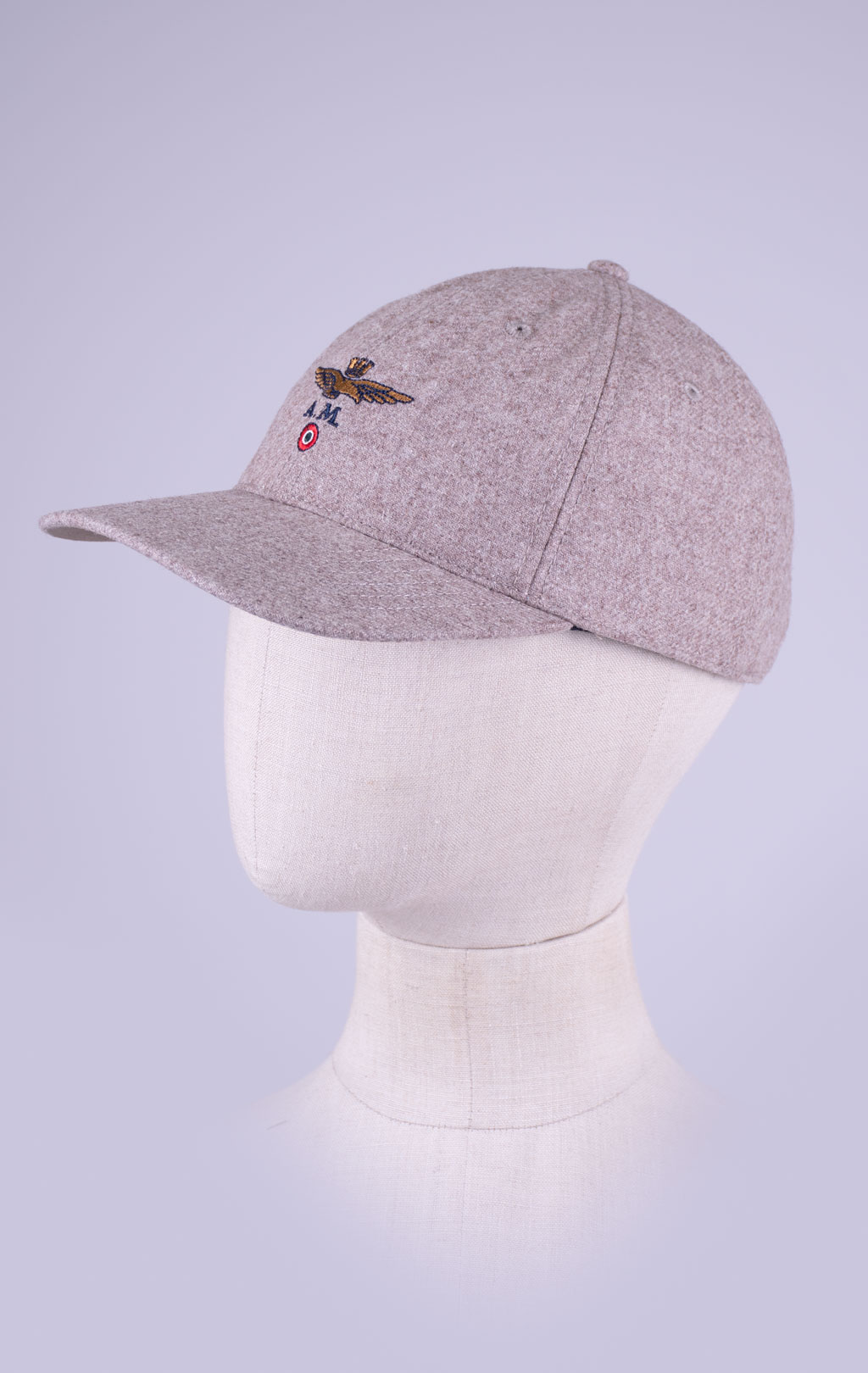 Бейсболка AERONAUTICA MILITARE шерсть FW 26/27/CN natural brown melange (HA 1269) 