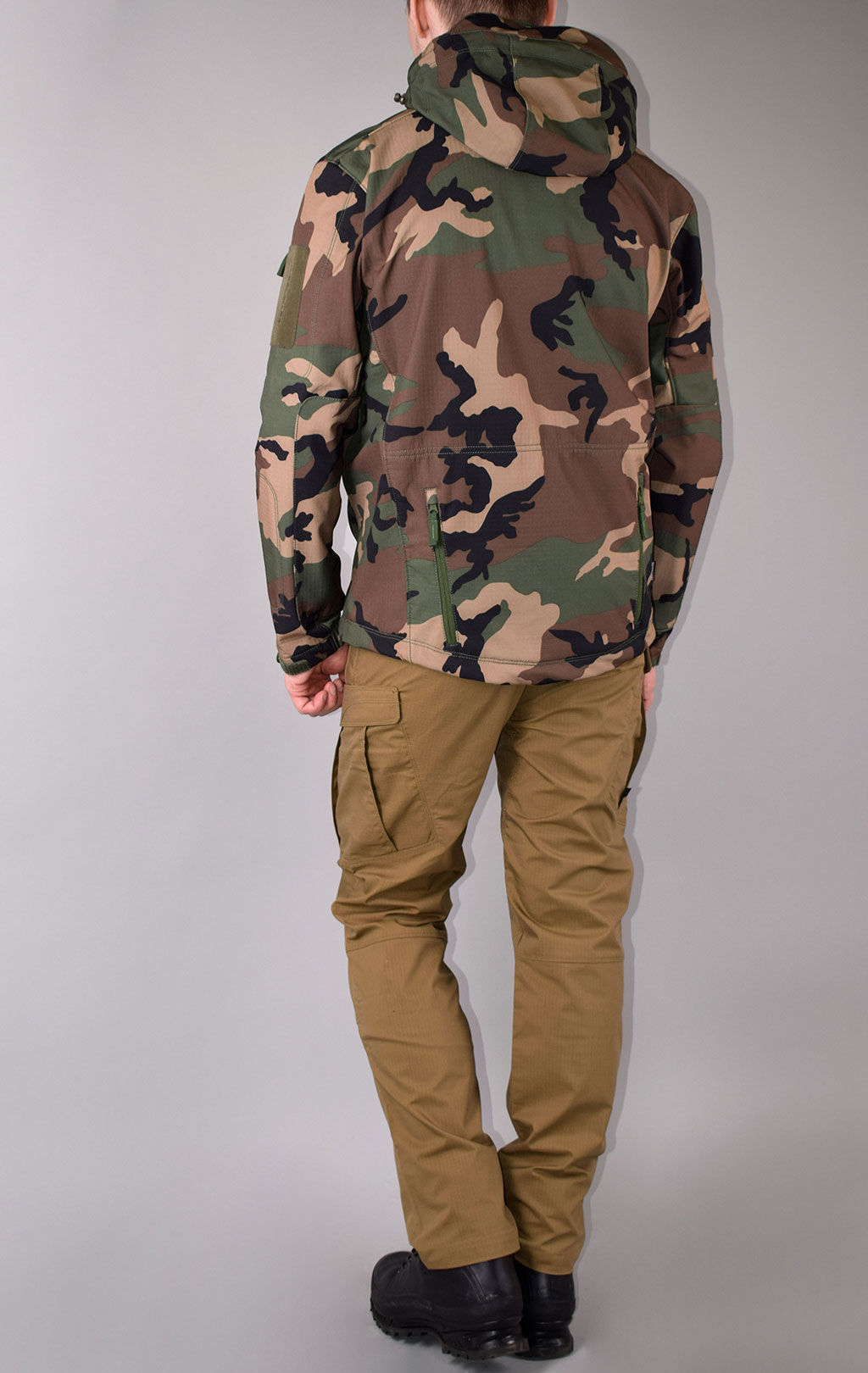 Куртка тактическая softshell Pentagon мембрана ARTAXES big size Soft Shell camo woodland 08011 