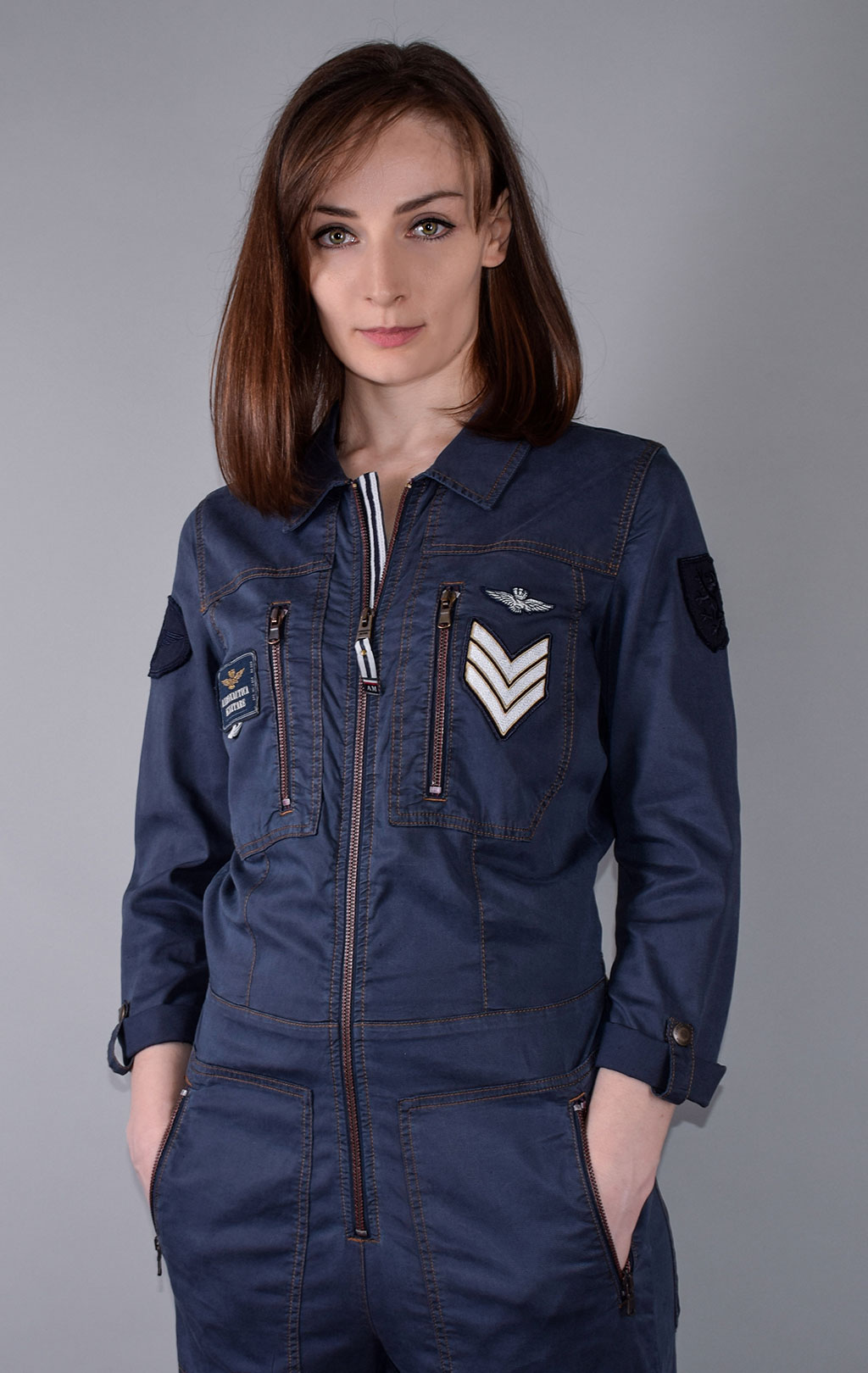 Женский комбинезон AERONAUTICA MILITARE SS 20/AL blue navy (TU 080) 