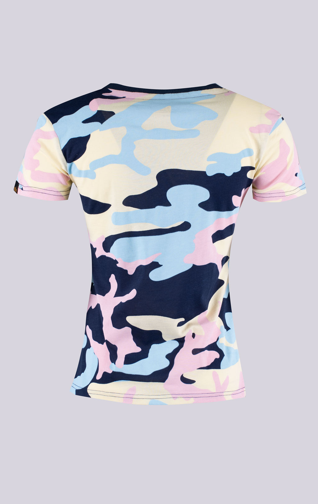 Женская футболка ALPHA INDUSTRIES NEW CAMO BASIC T navy pink camo 