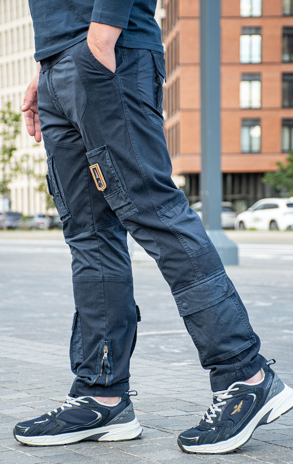 Брюки-карго AERONAUTICA MILITARE ANTI-G плотные FW 25/26/AL blue navy (PA 1664) 