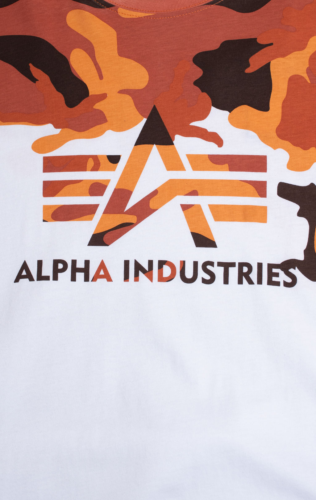 Футболка ALPHA INDUSTRIES LOST CAMO T orange camo 