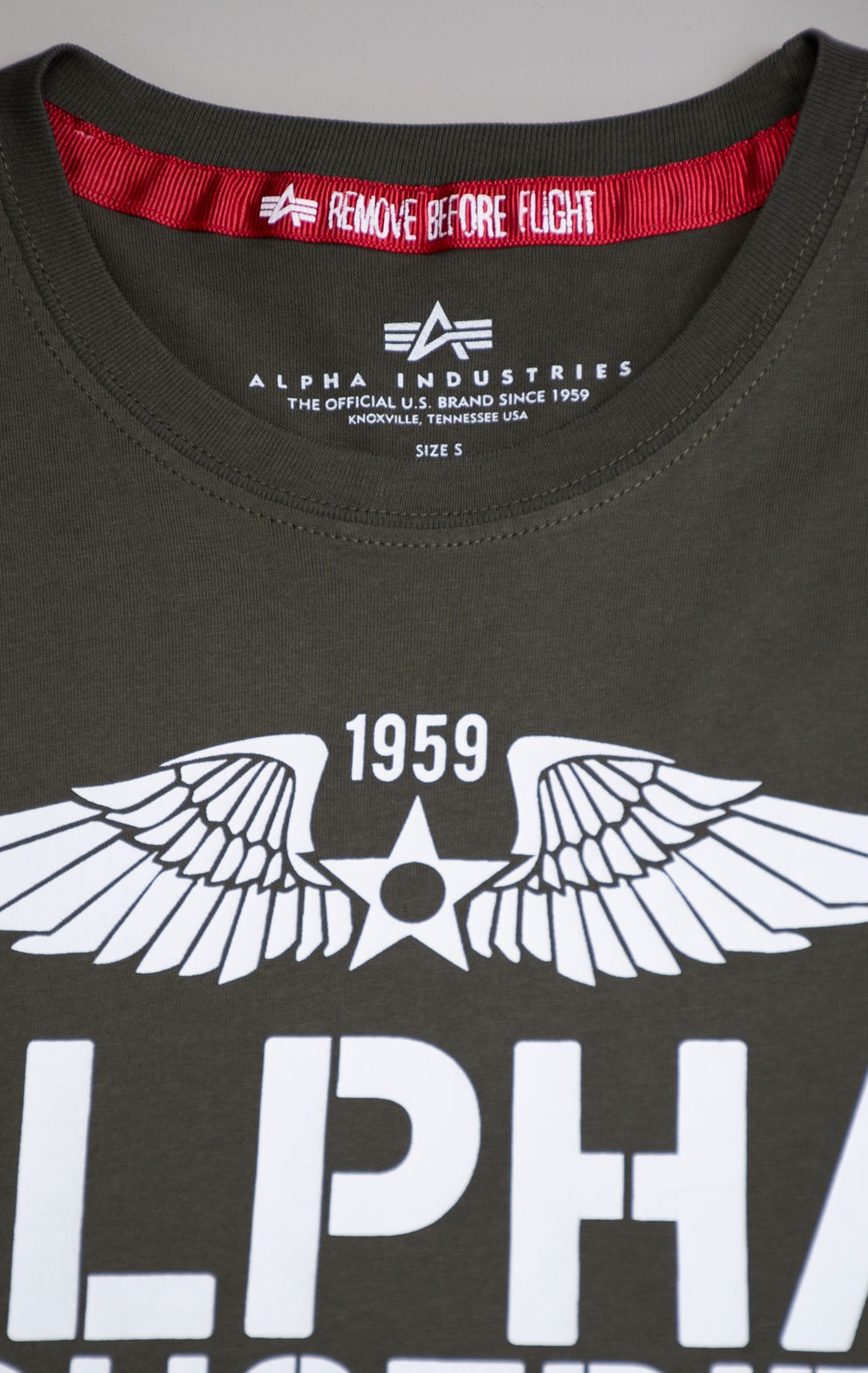 Футболка ALPHA INDUSTRIES REBEL T dark olive 