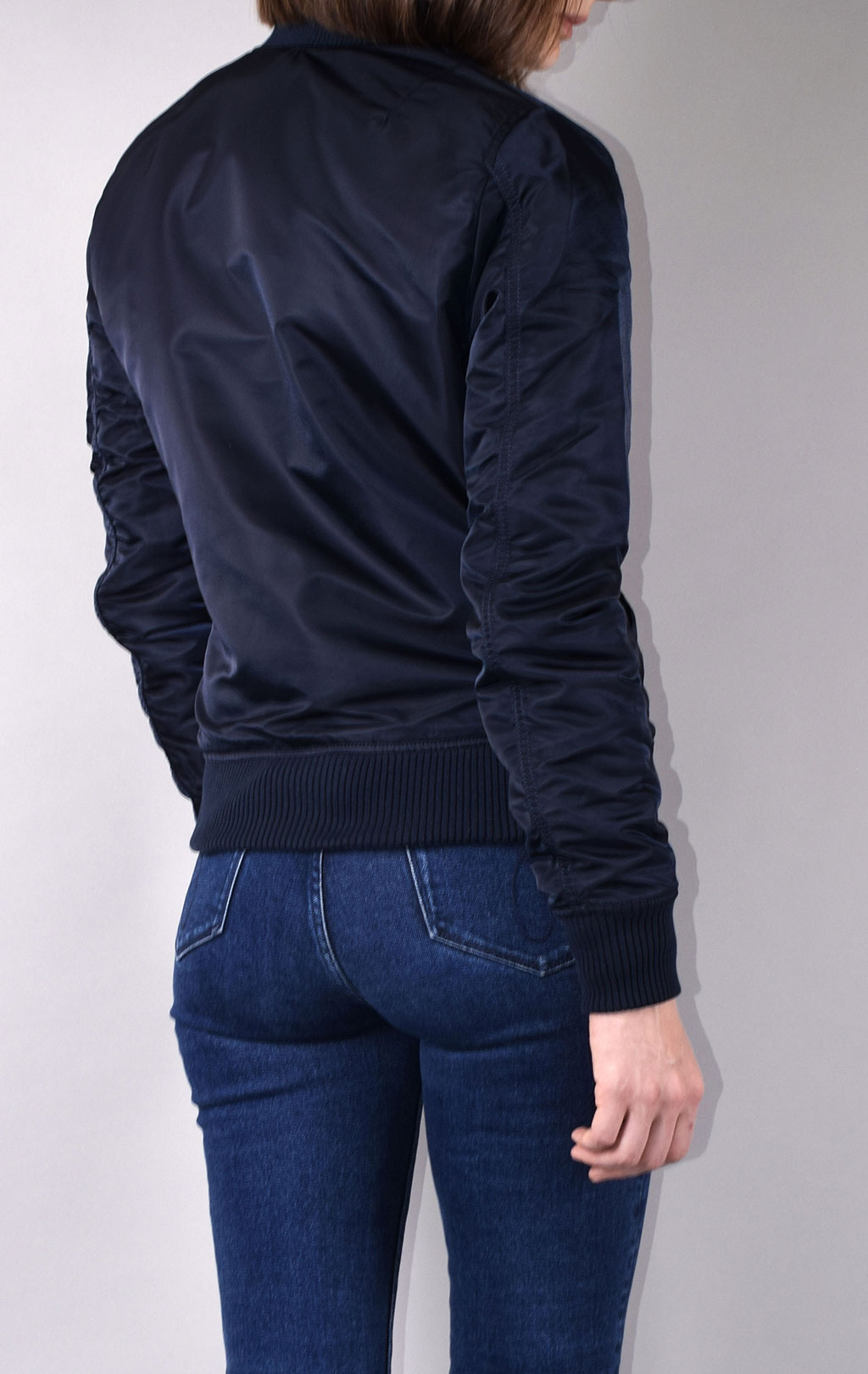 Женская куртка-бомбер лётная ALPHA INDUSTRIES VF NASA MA-1 rep. blue 