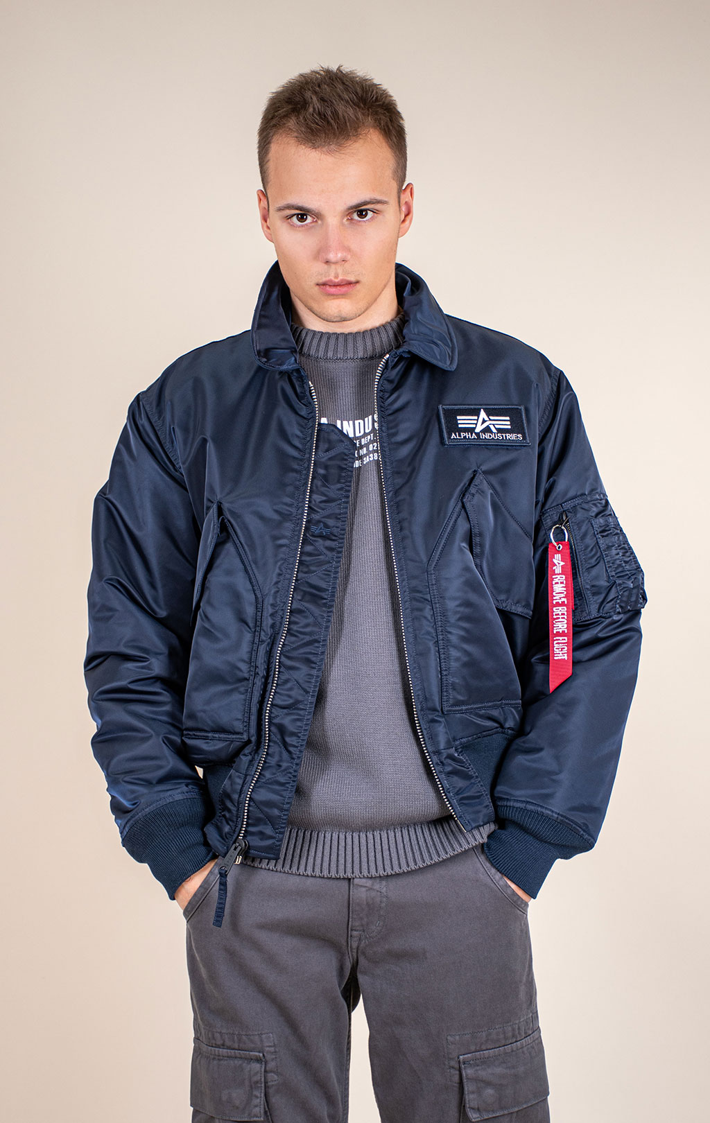 Куртка лётная ALPHA INDUSTRIES CWU 45 HERITAGE rep. blue 