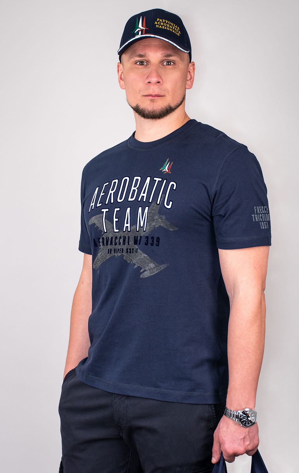 Футболка AERONAUTICA MILITARE SS 24/BD blue navy (TS 2219) 