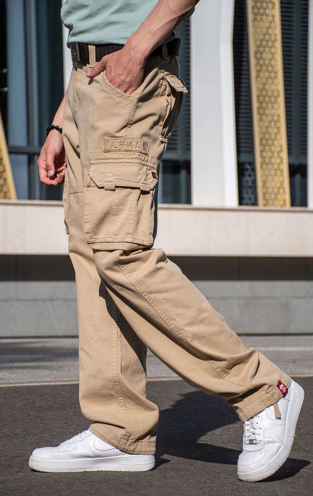 Брюки-карго ALPHA INDUSTRIES JET PANT bone white (#101212) 