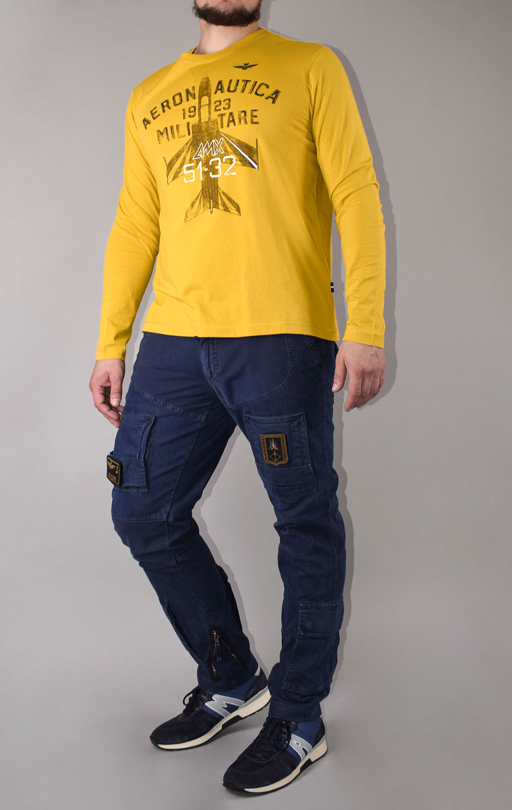 Лонгслив AERONAUTICA MILITARE FW 20/21/TR giallo (TS 1783) 