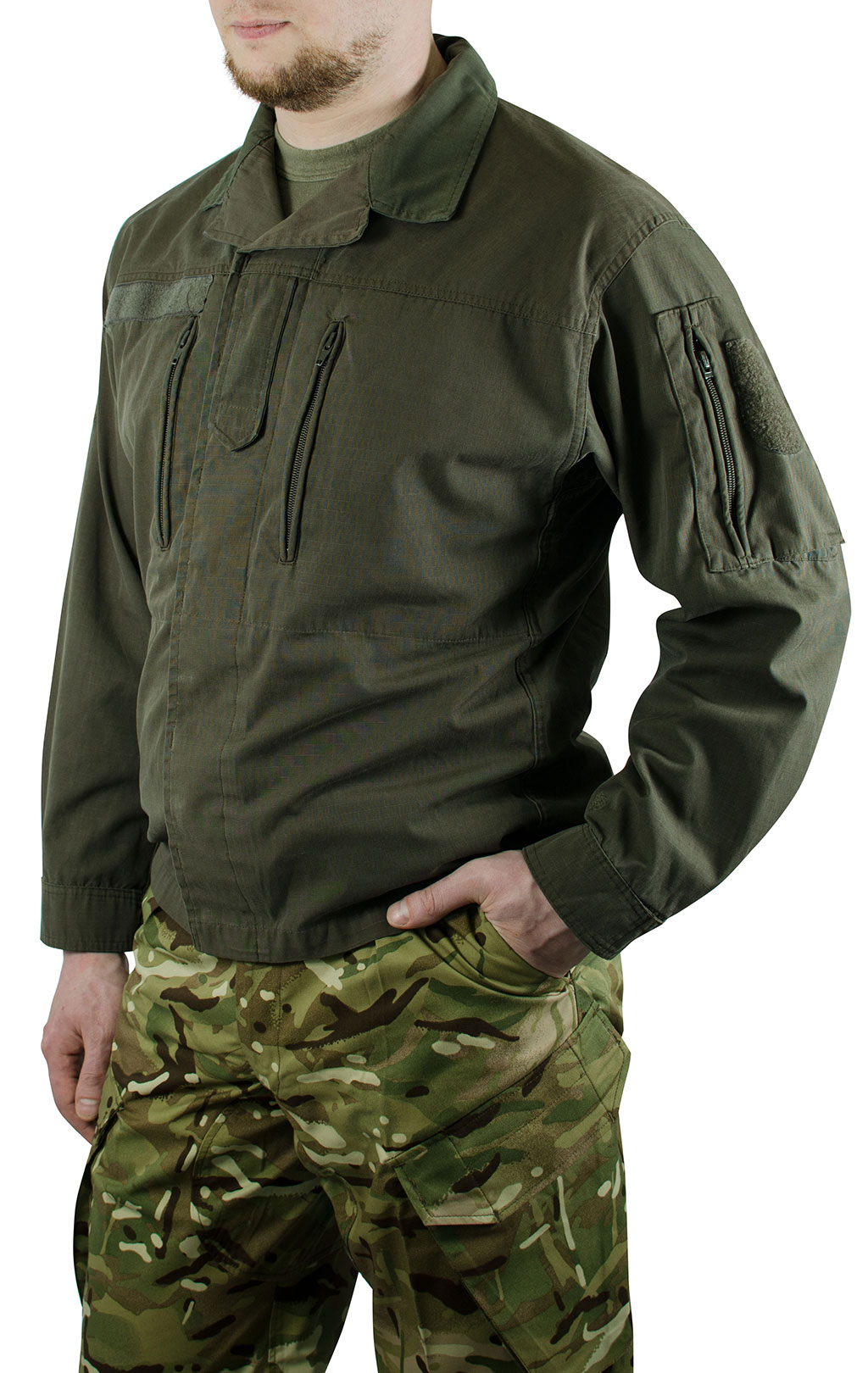 Куртка армейская rip-stop хлопок/полиэстер olive б/у Австрия