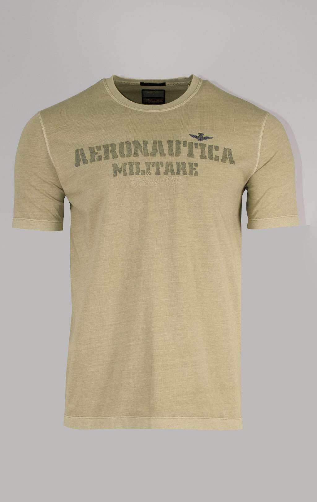Футболка AERONAUTICA MILITARE SS 25 m/TR antelope beige washed (TS 2407) 