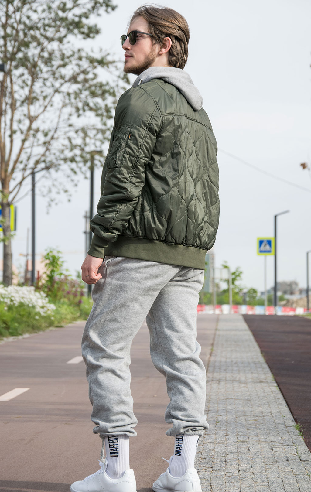 Ветровка-бомбер лётная ALPHA INDUSTRIES QUILTED FLIGHT JACKET L-2B SS 22 m dark green 