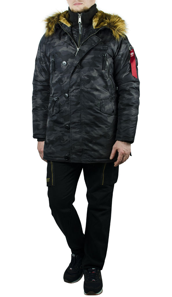 Аляска ALPHA INDUSTRIES PPS N-3B black camo 