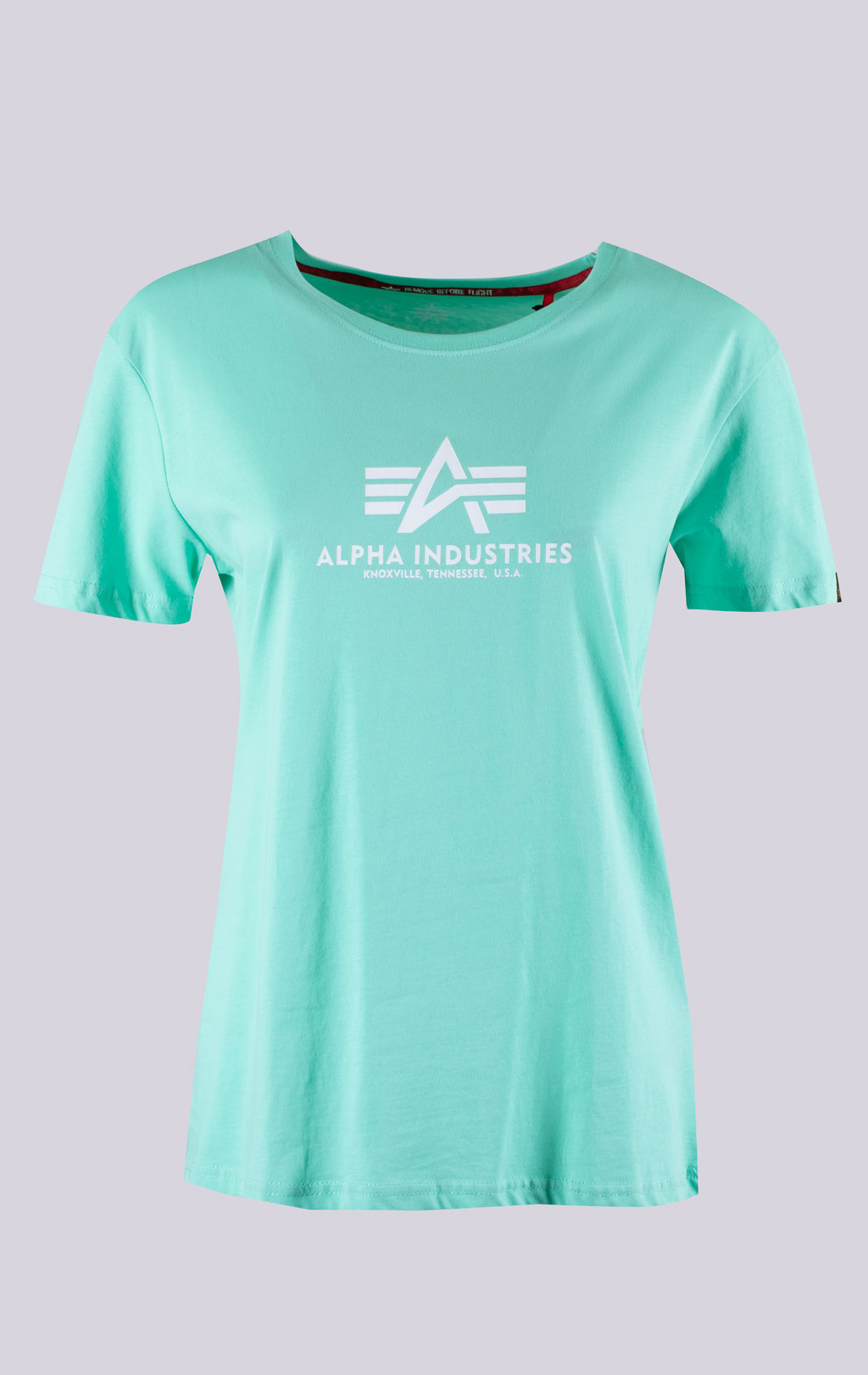 Женская футболка ALPHA INDUSTRIES NEW BASIC T pastel mint 