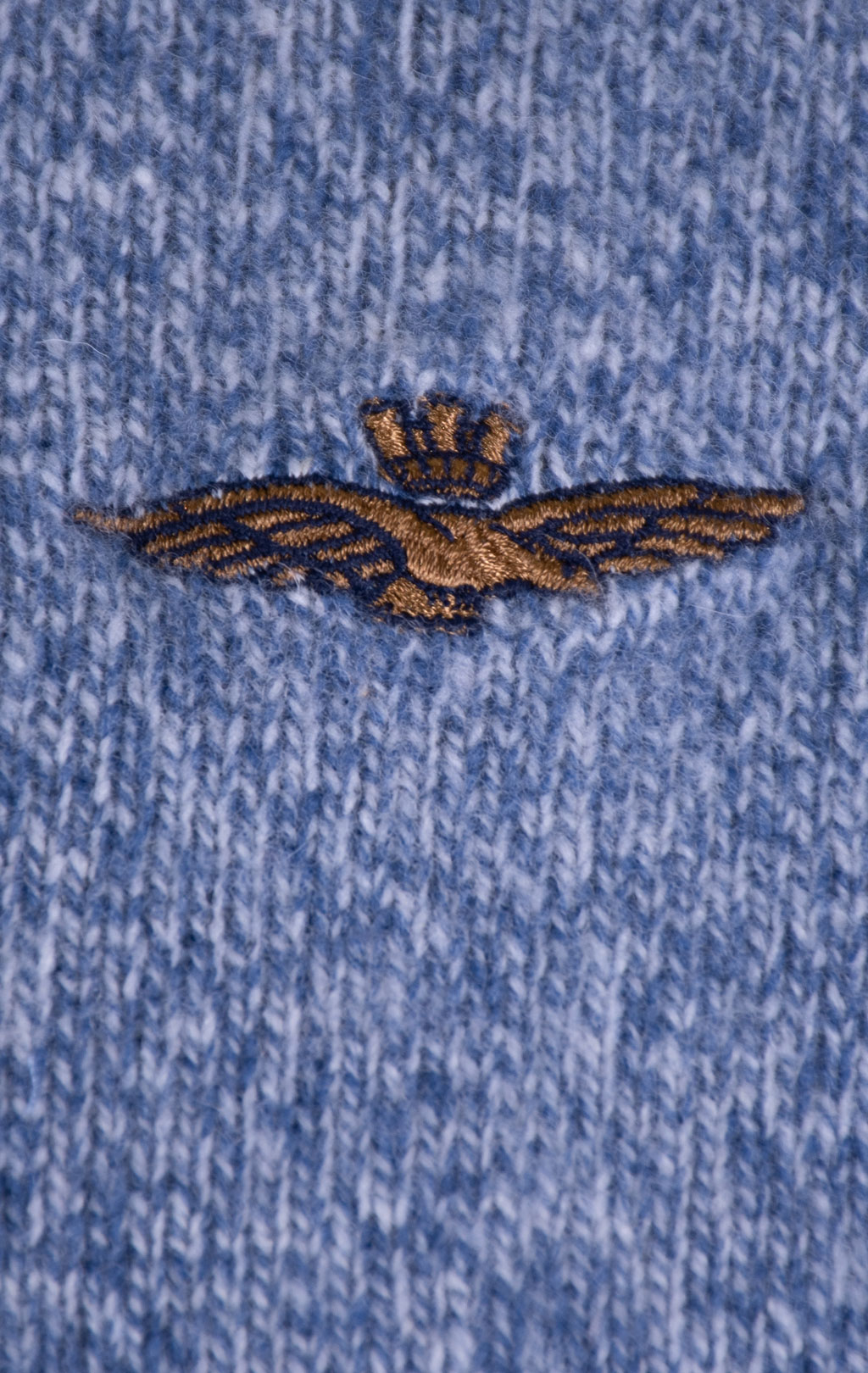 Свитер на молнии AERONAUTICA MILITARE FW 26/27/BG mouline azzurro (MA 1646) 