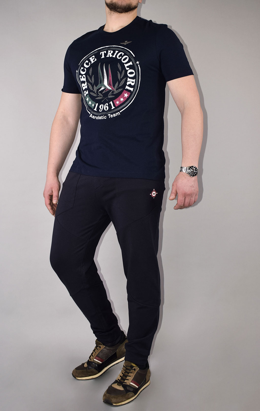 Футболка AERONAUTICA MILITARE SS 21/TR blue black (TS 1856) 