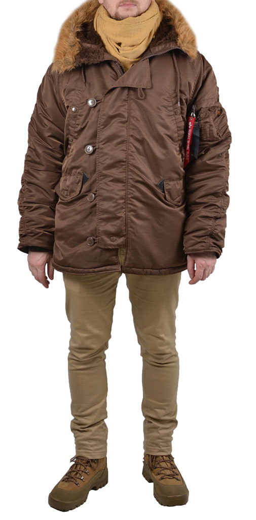 Аляска ALPHA INDUSTRIES CLASSIC N-3B brown 