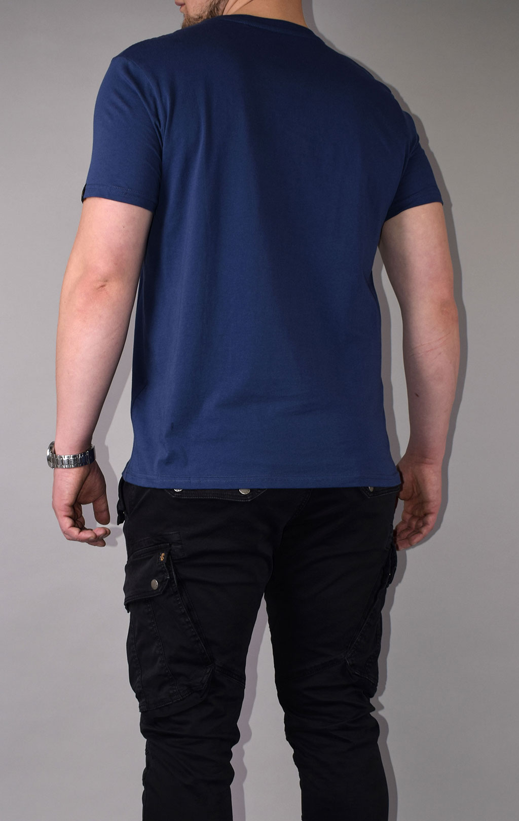 Футболка ALPHA INDUSTRIES BASIC T big size new navy 