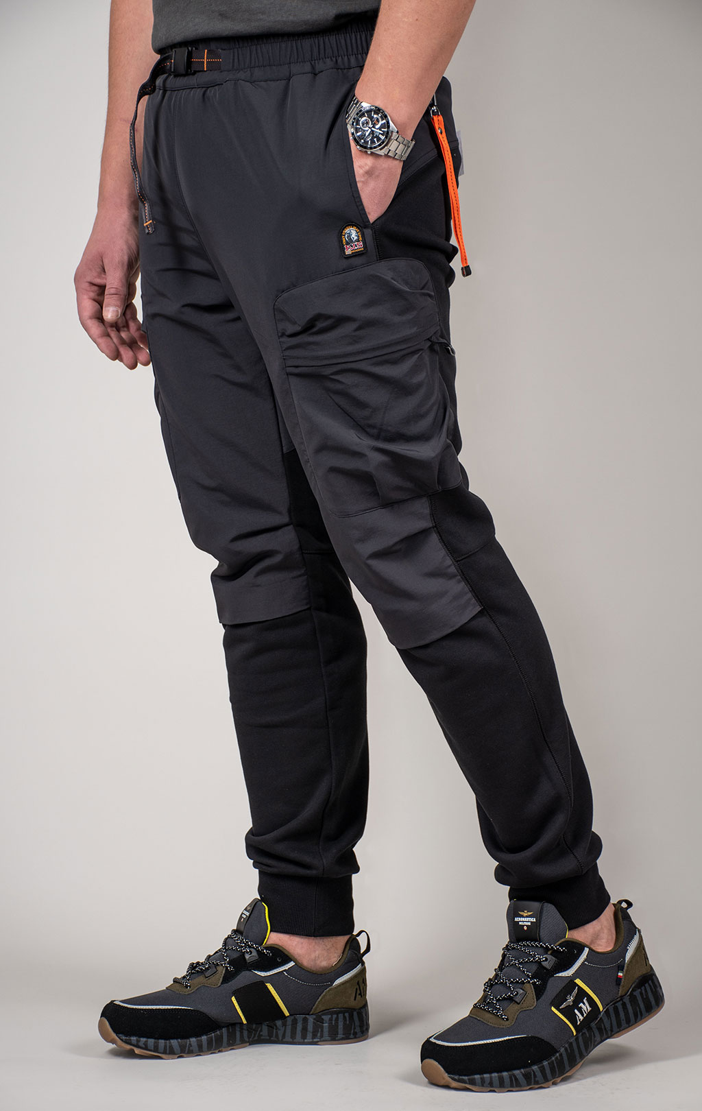 Брюки трикотажные PARAJUMPERS OSAGE с карманами FW 25/26 black 