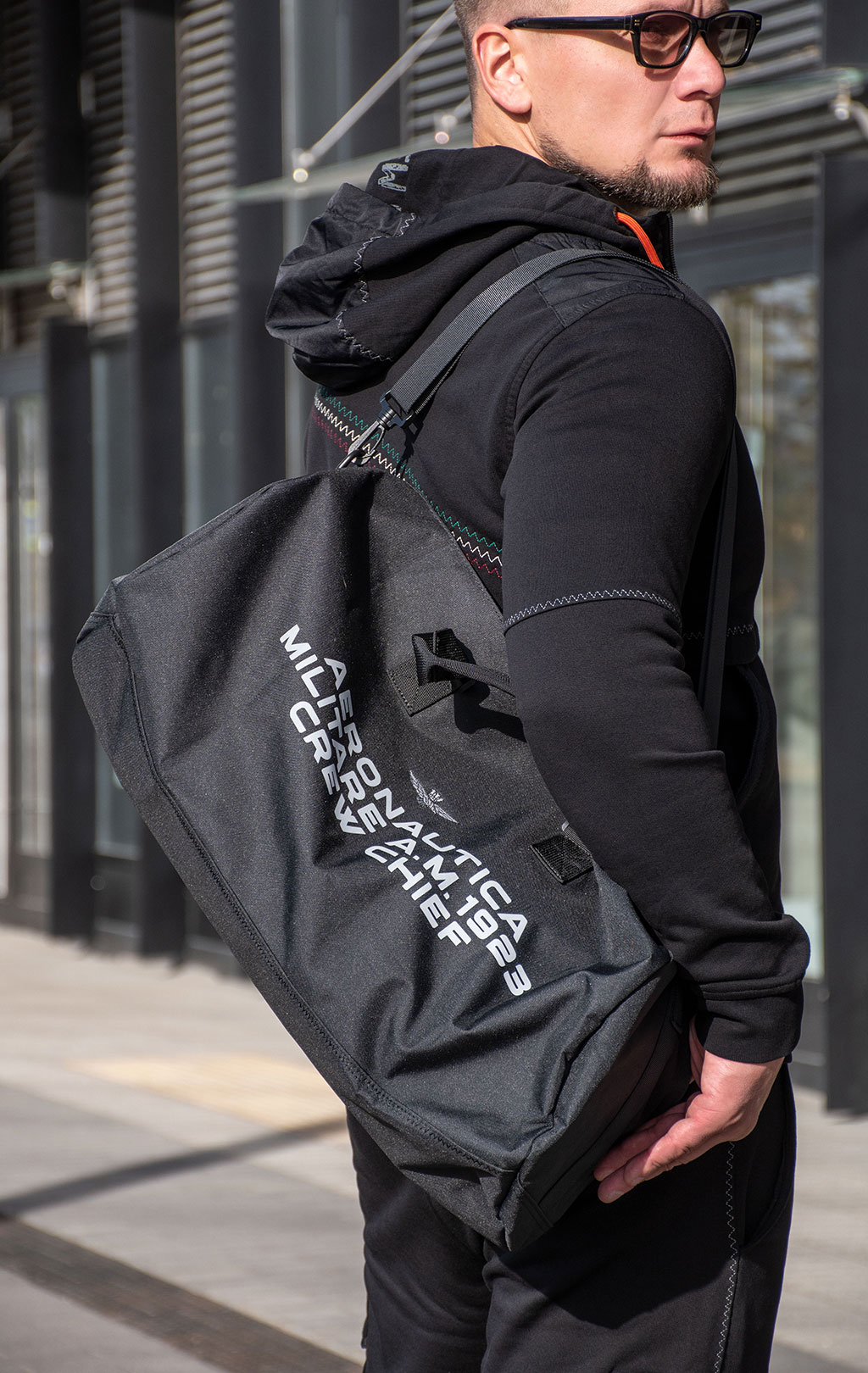 Сумка AERONAUTICA MILITARE GYM BAG FW 24/254/CN jet black (BO 1130) 