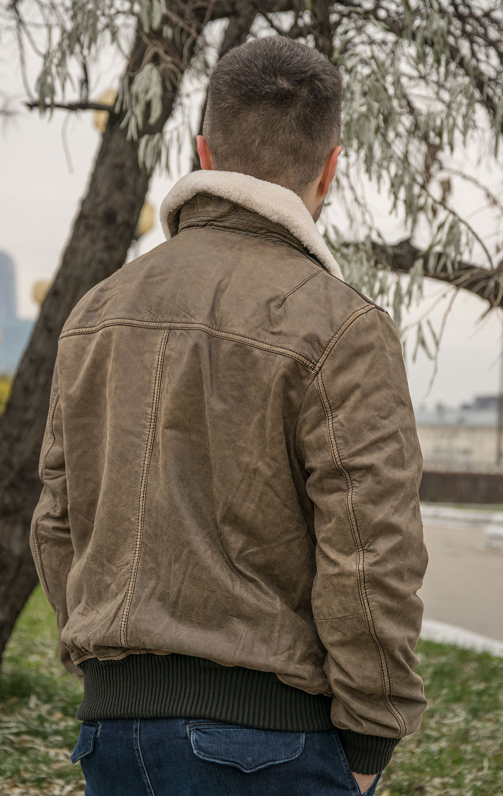 Куртка-пилот ALPHA INDUSTRIES INJECTOR-III LEATHER кожа vintage brown 