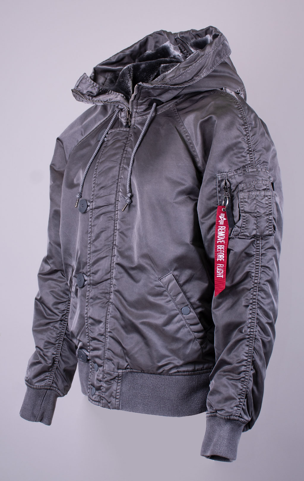 Женская аляска ALPHA INDUSTRIES N-2B BATTLEWASH PARKA FW 21 m new silver 