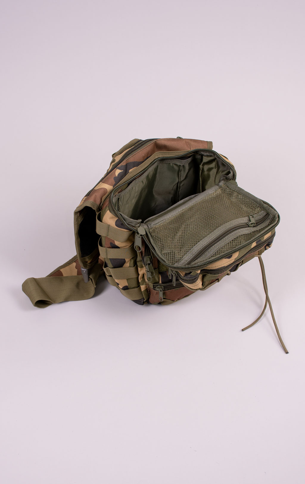 Сумка через плечо тактическая Hausheng SLING MOLLE 25x15x30 camo woodland PK-402 