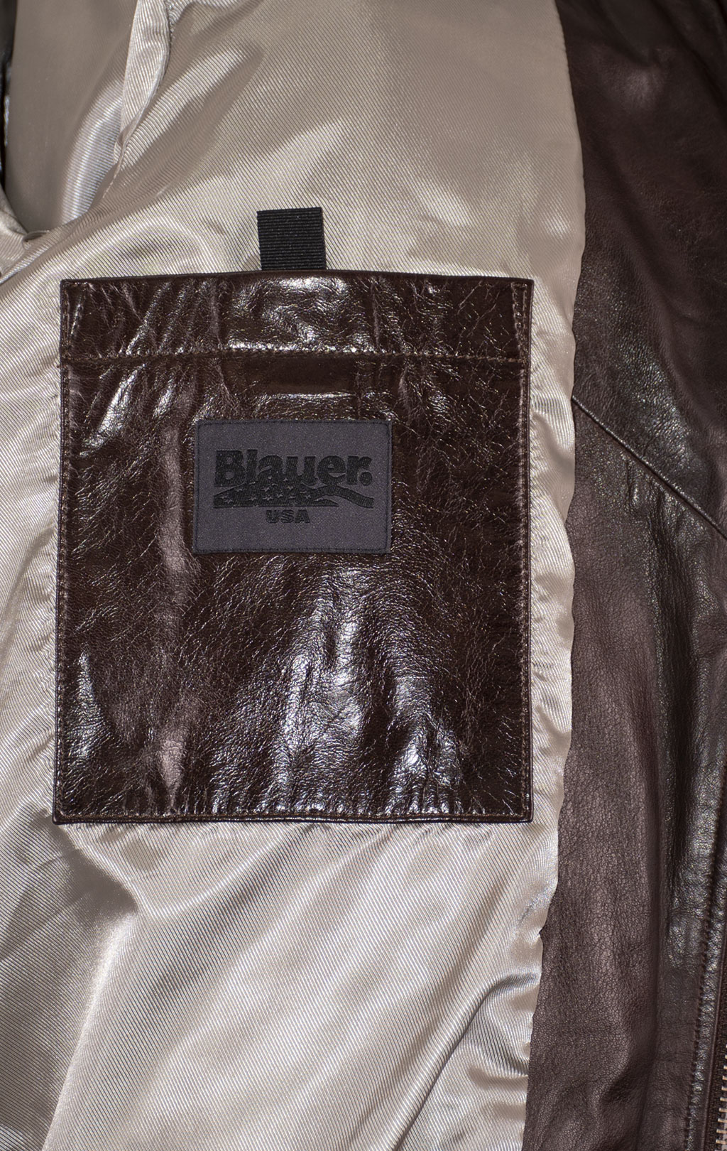 Куртка BLAUER кожа SS 24 m brown (LO2418) 