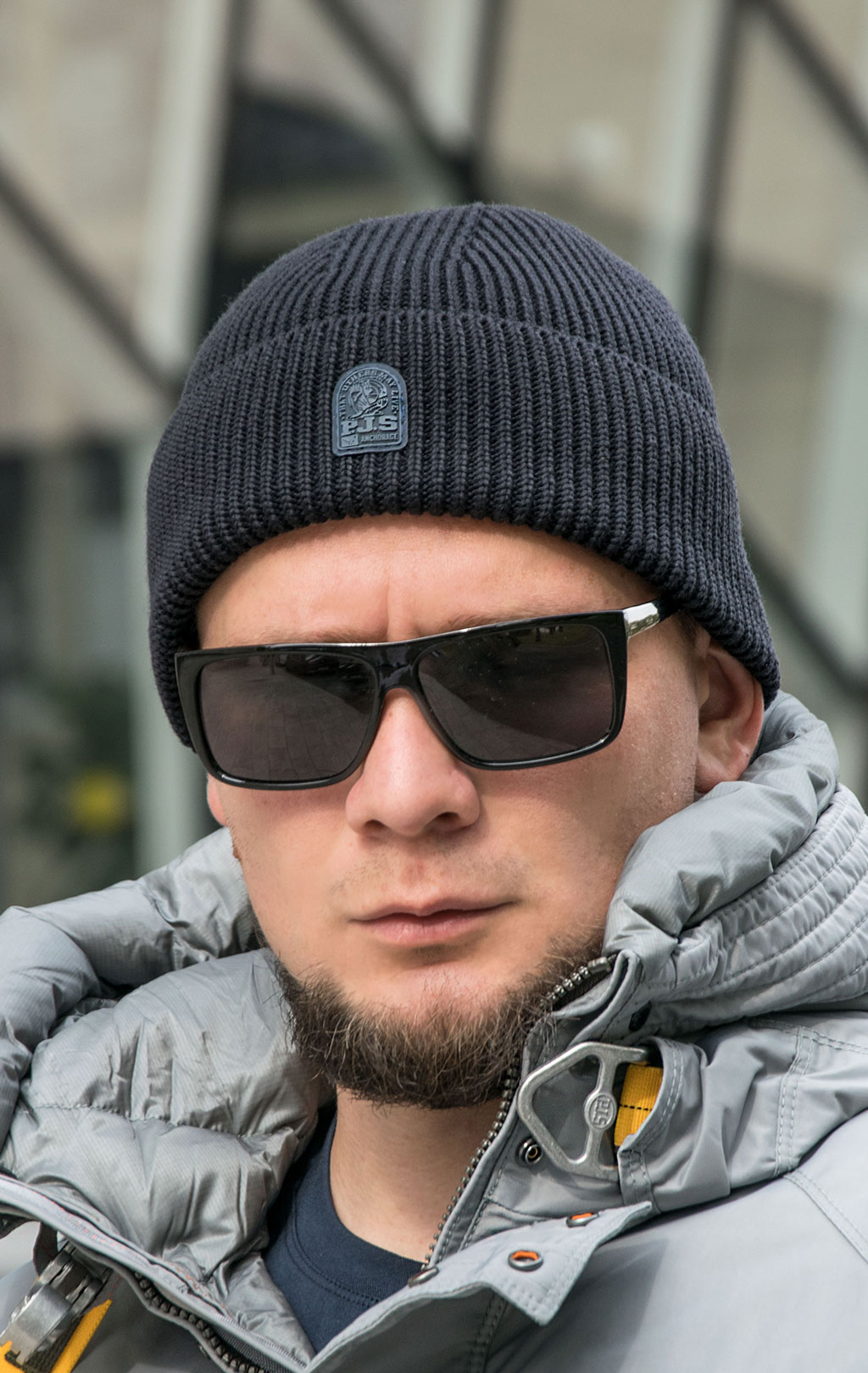 Шапка вязаная PARAJUMPERS PLAIN BEANIE FW 23/24 blue graphite 