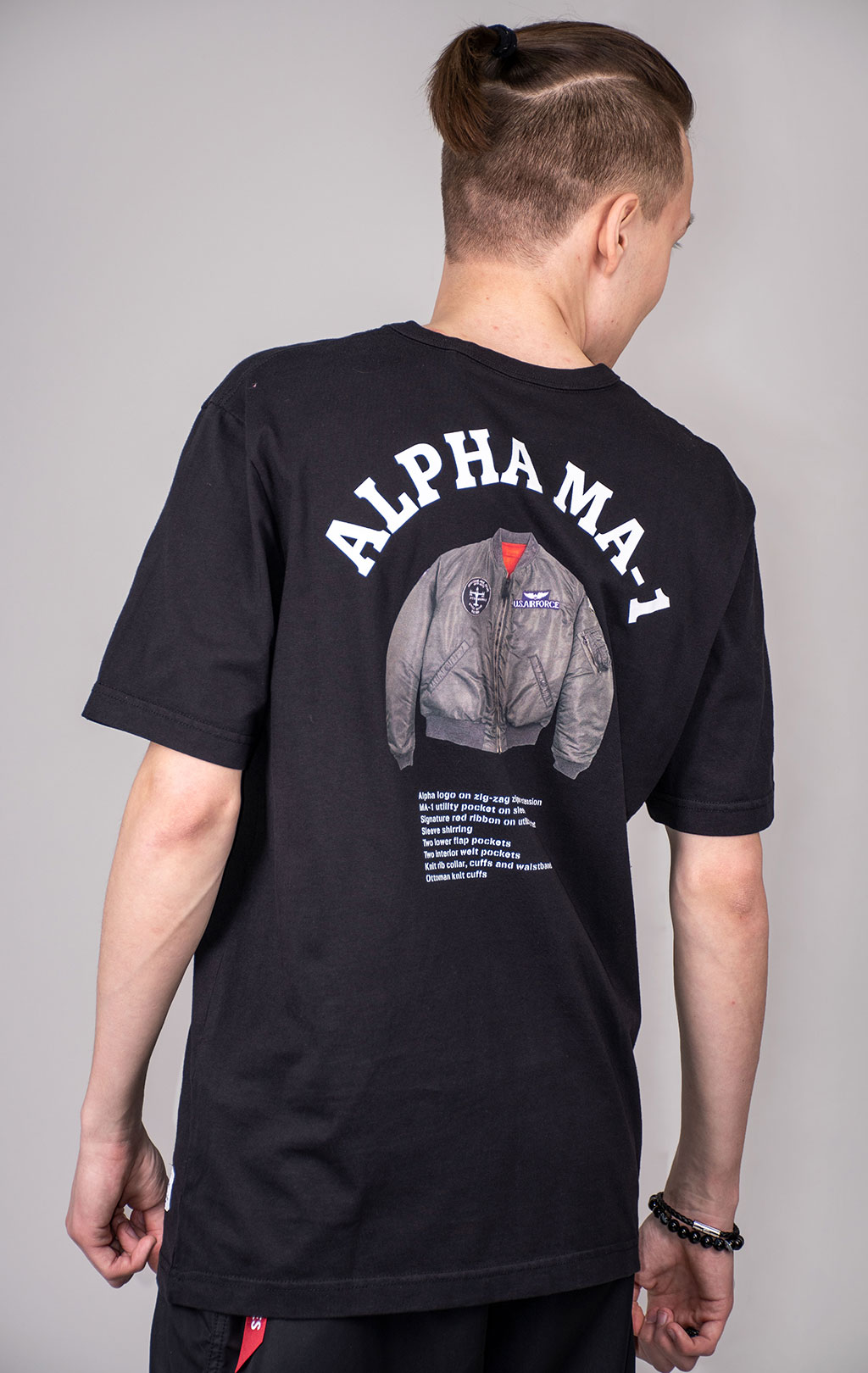 Футболка ALPHA INDUSTRIES ALPHA MA-1 TEE SS 24 black 