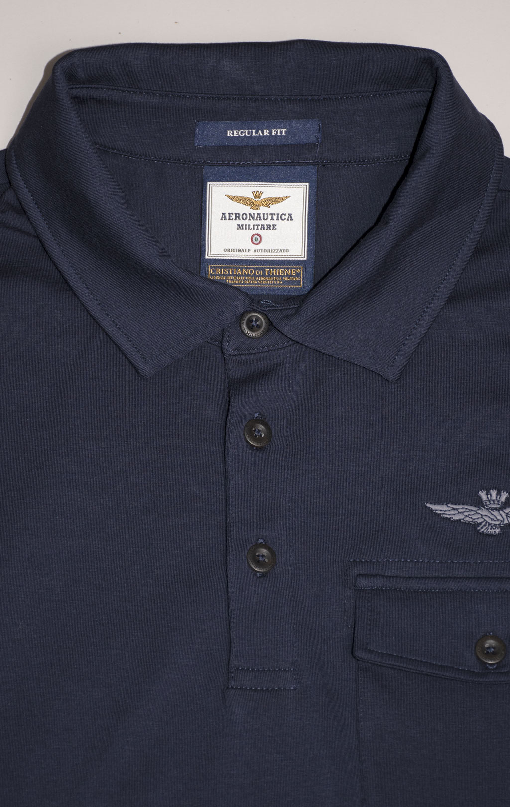 Поло-лонгслив AERONAUTICA MILITARE FW 24/25/TR dark blue (PO 1827) 