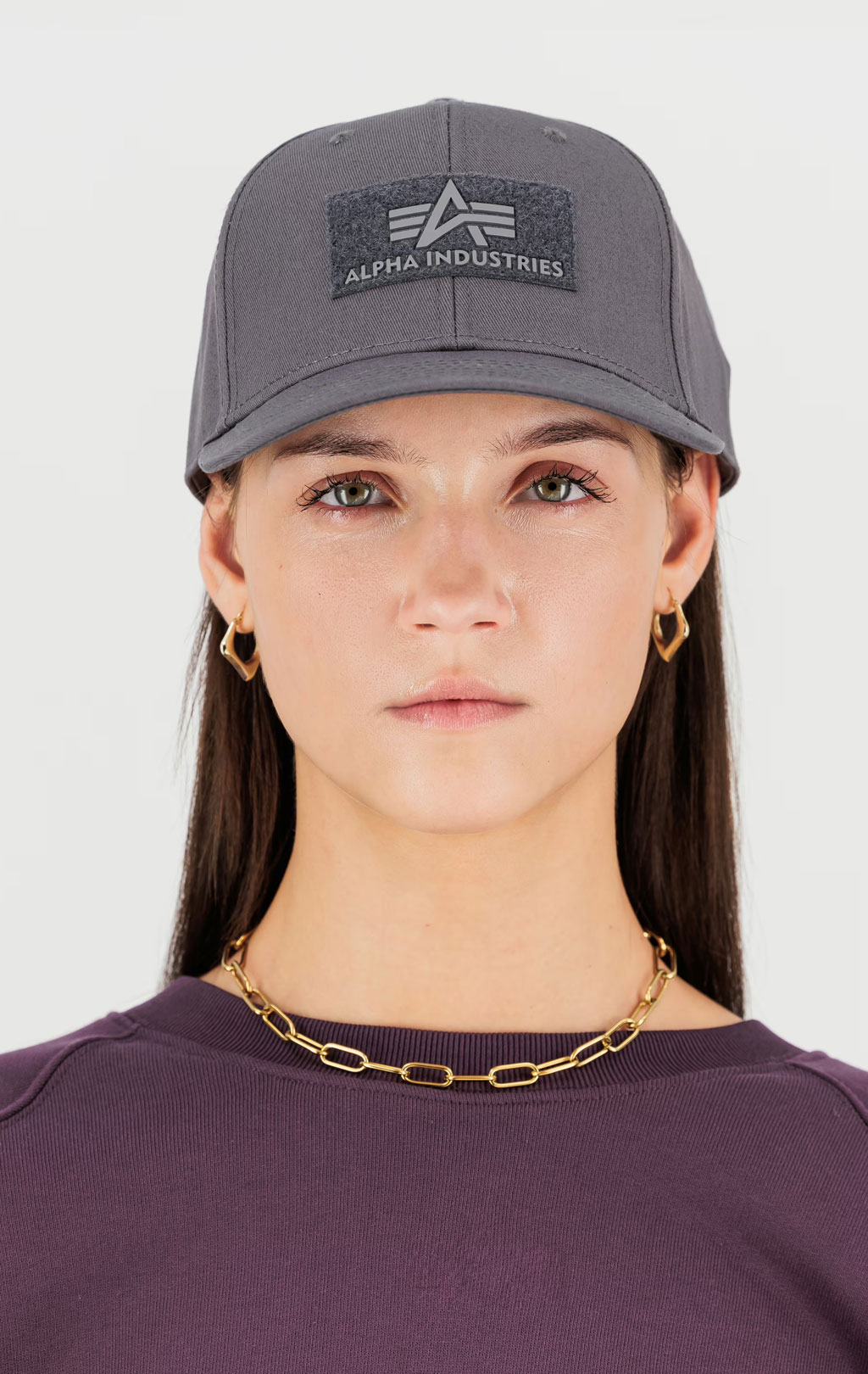 Бейсболка ALPHA INDUSTRIES VELCRO CAP vintage grey 