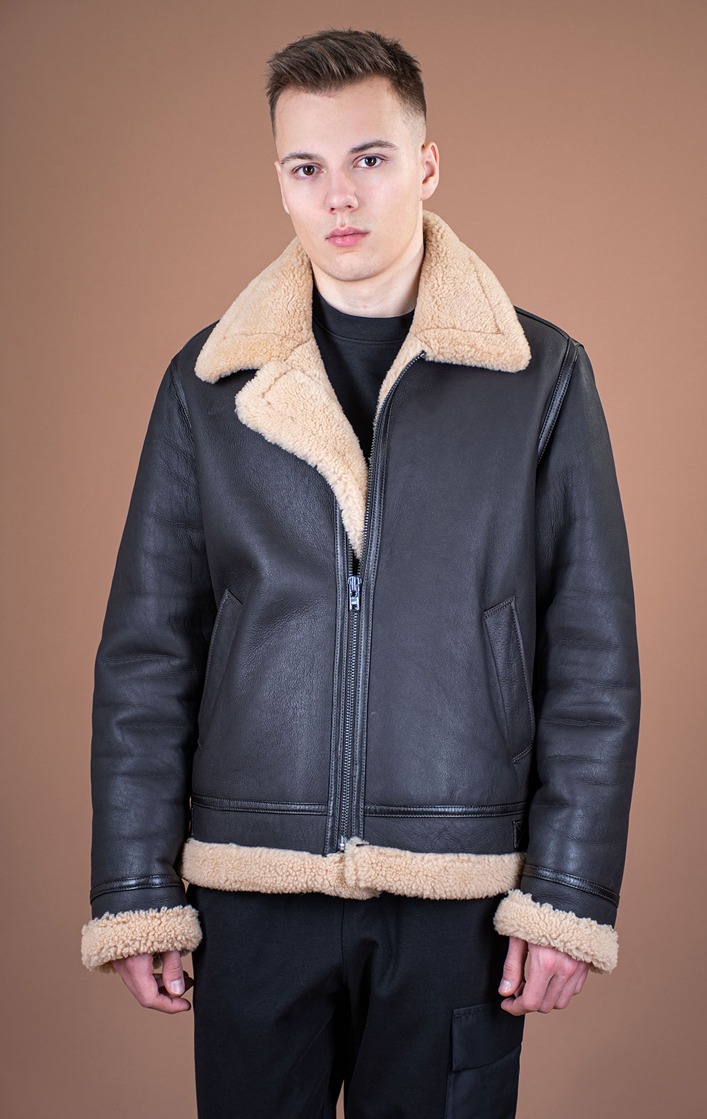 Куртка-пилот KODZIC B-3 овчина brown (1251) 