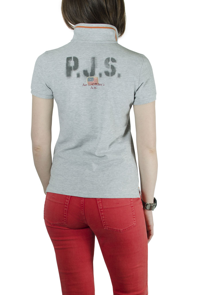 Женская футболка-поло PARAJUMPERS YAKIMA steel melange 