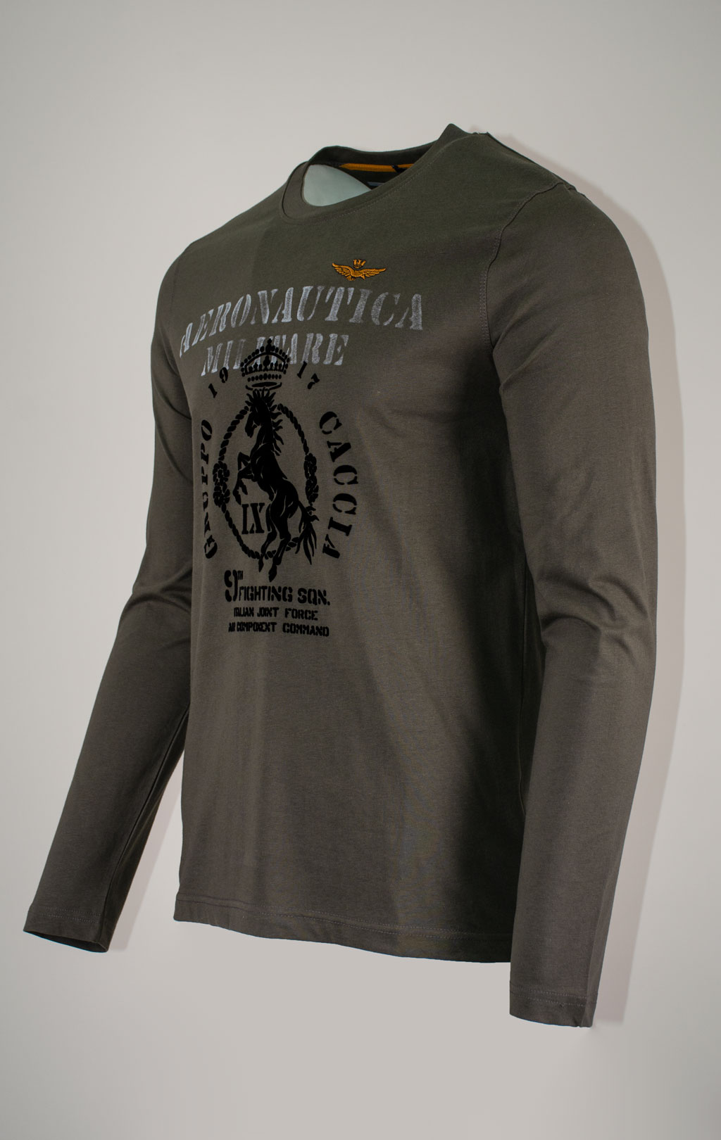 Лонгслив AERONAUTICA MILITARE FW 25/26/BD beluga grey (TS 2471) 