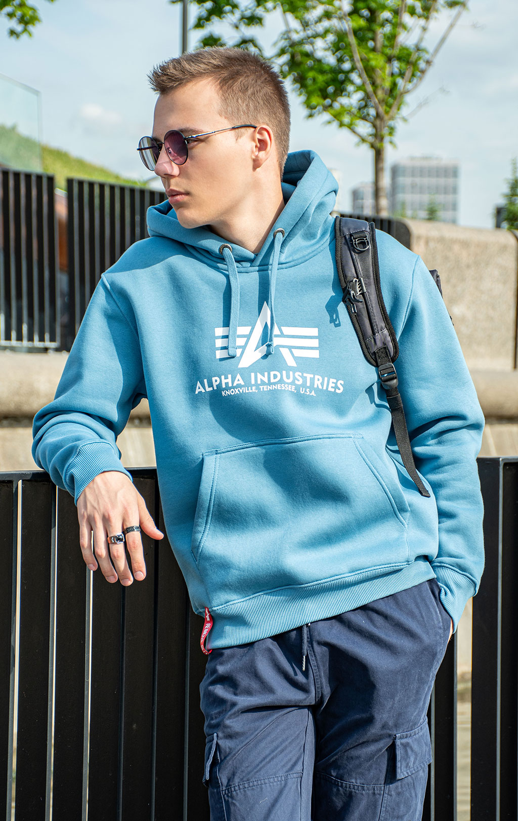 Толстовка ALPHA INDUSTRIES BASIC HOODY airforce blue 