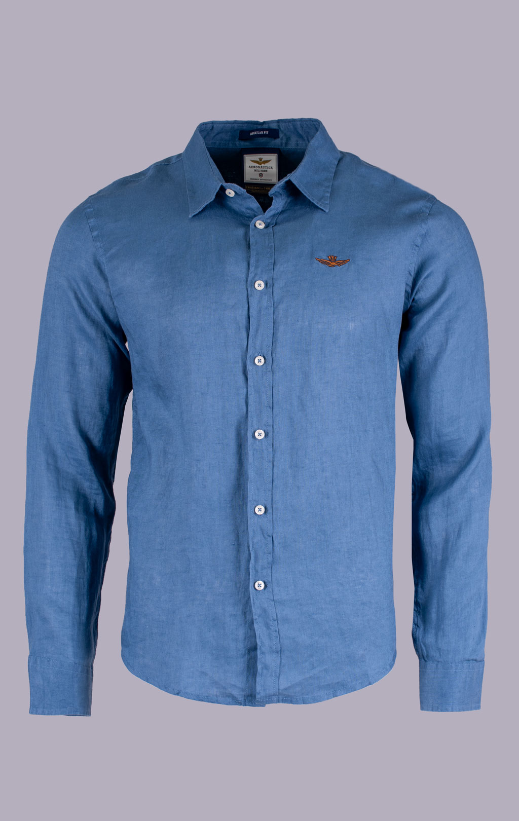 Рубашка AERONAUTICA MILITARE SS 26/BD dusty blue (CA 1321) 