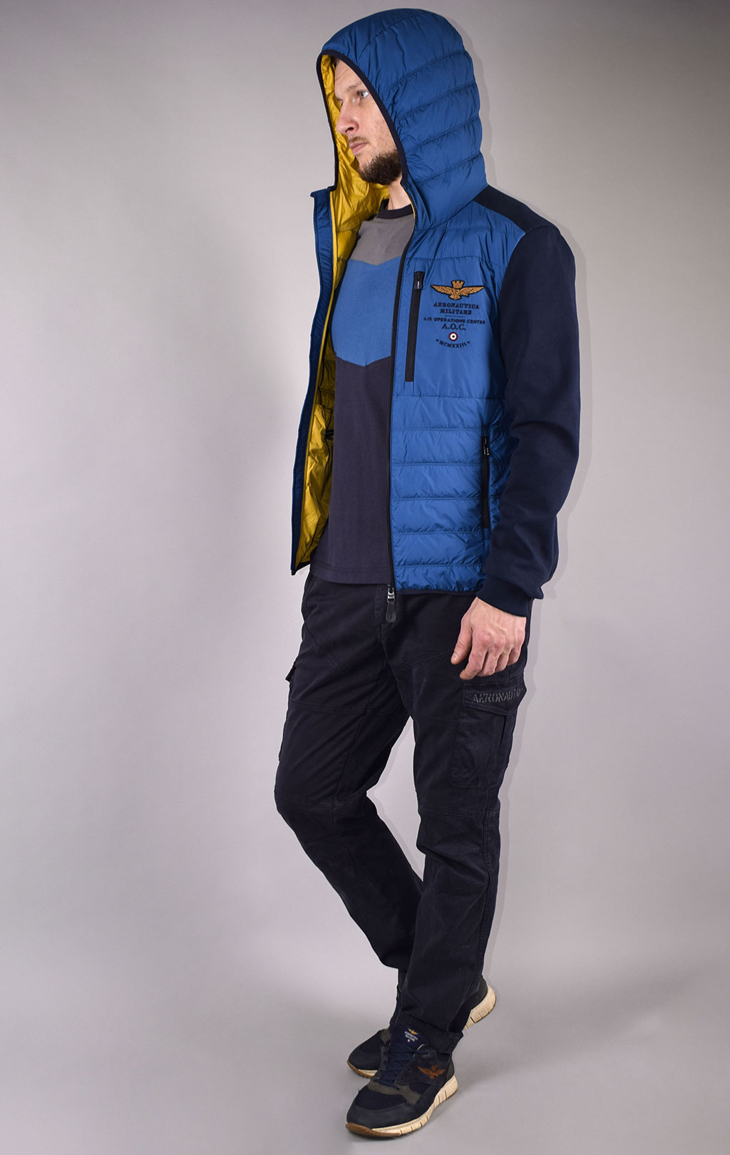 Куртка AERONAUTICA MILITARE FW 19/20 blue navy/cielo (AF 377) 