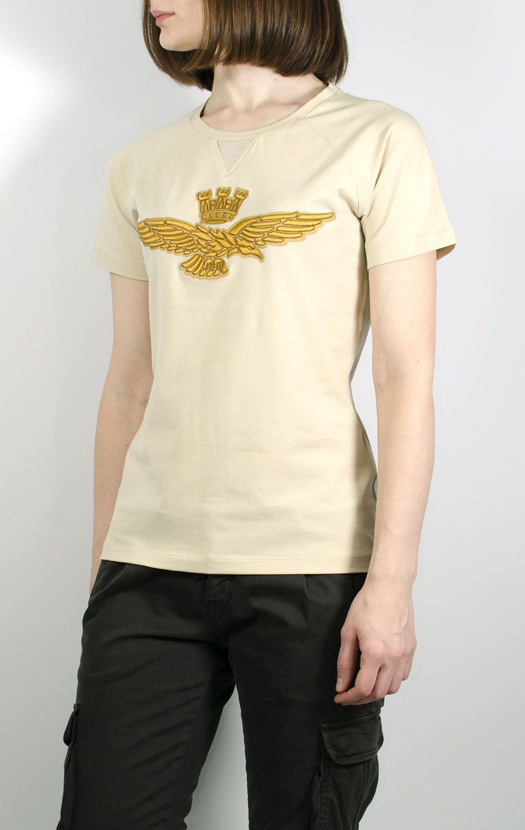 Женская футболка AERONAUTICA MILITARE naturale (TS 1460) 