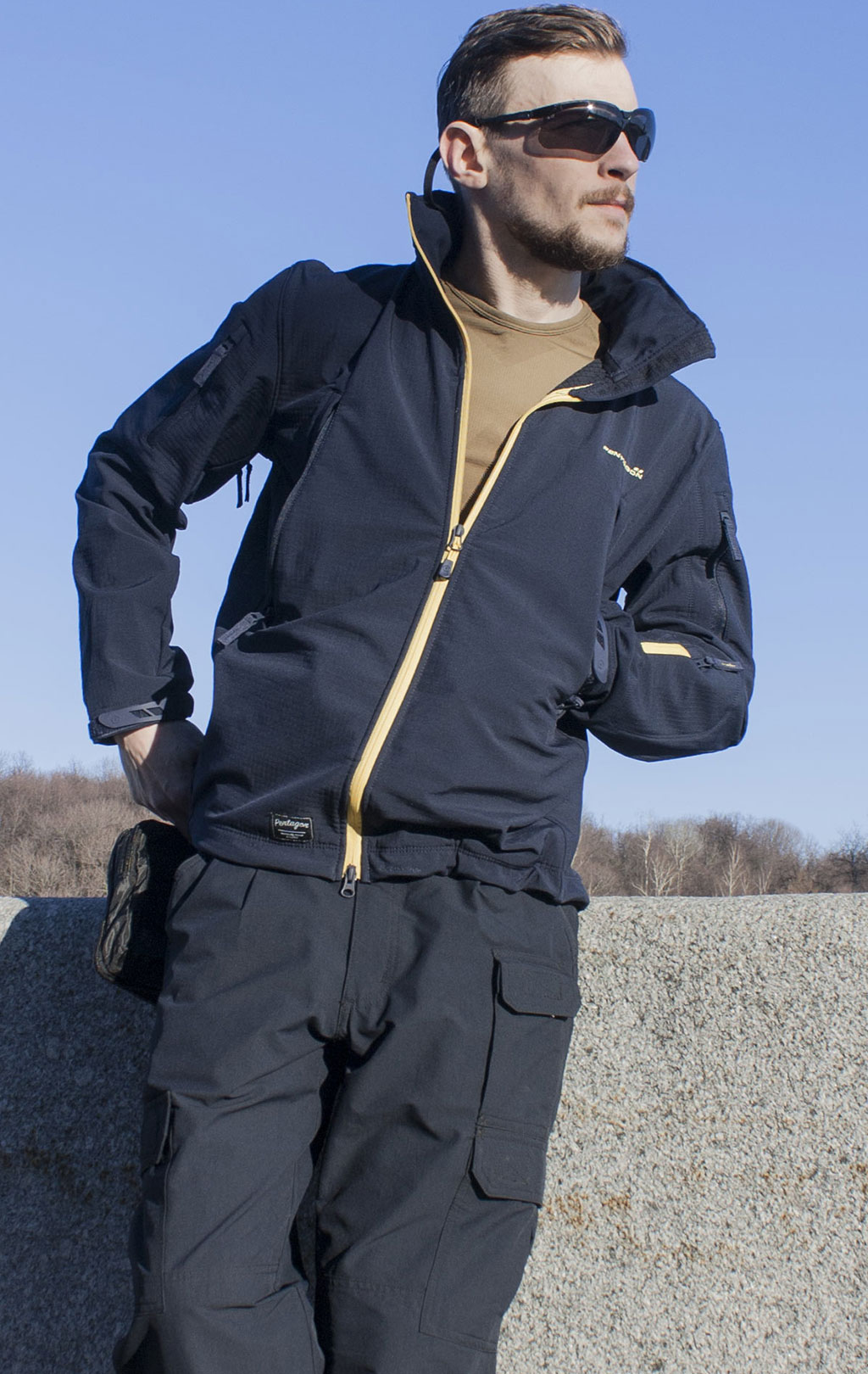 Куртка тактическая softshell Pentagon мембрана ARTAXES ESCAPE Soft Shell navy blue 08035 