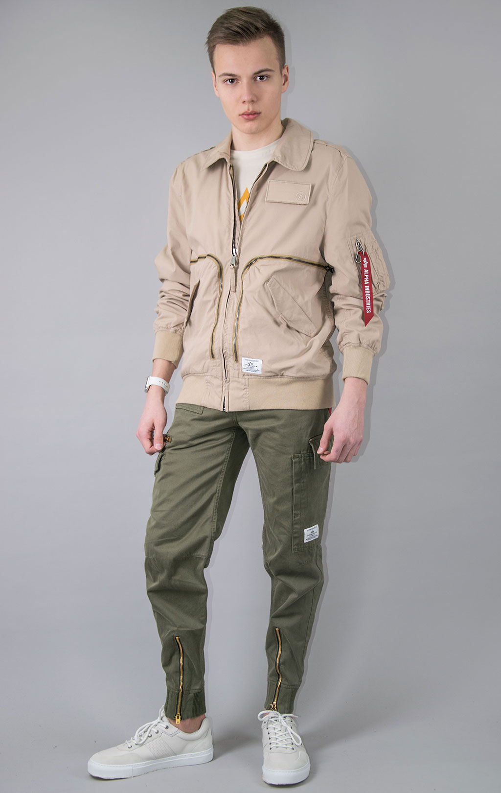 Ветровка ALPHA INDUSTRIES CTN FLIGHT JACKET CWU 36/P SS 23 m vintage khaki 