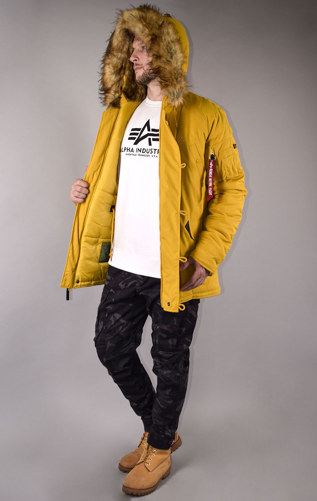 Аляска ALPHA INDUSTRIES EXPLORER mustard 