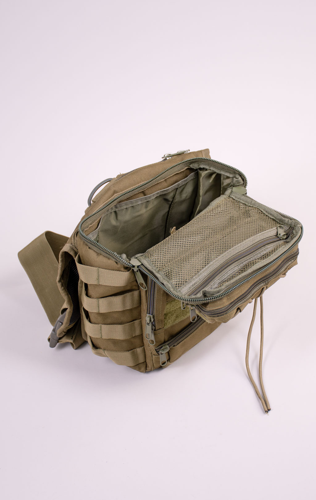 Сумка через плечо тактическая Hausheng SLING MOLLE 25x15x30 green PK-402 