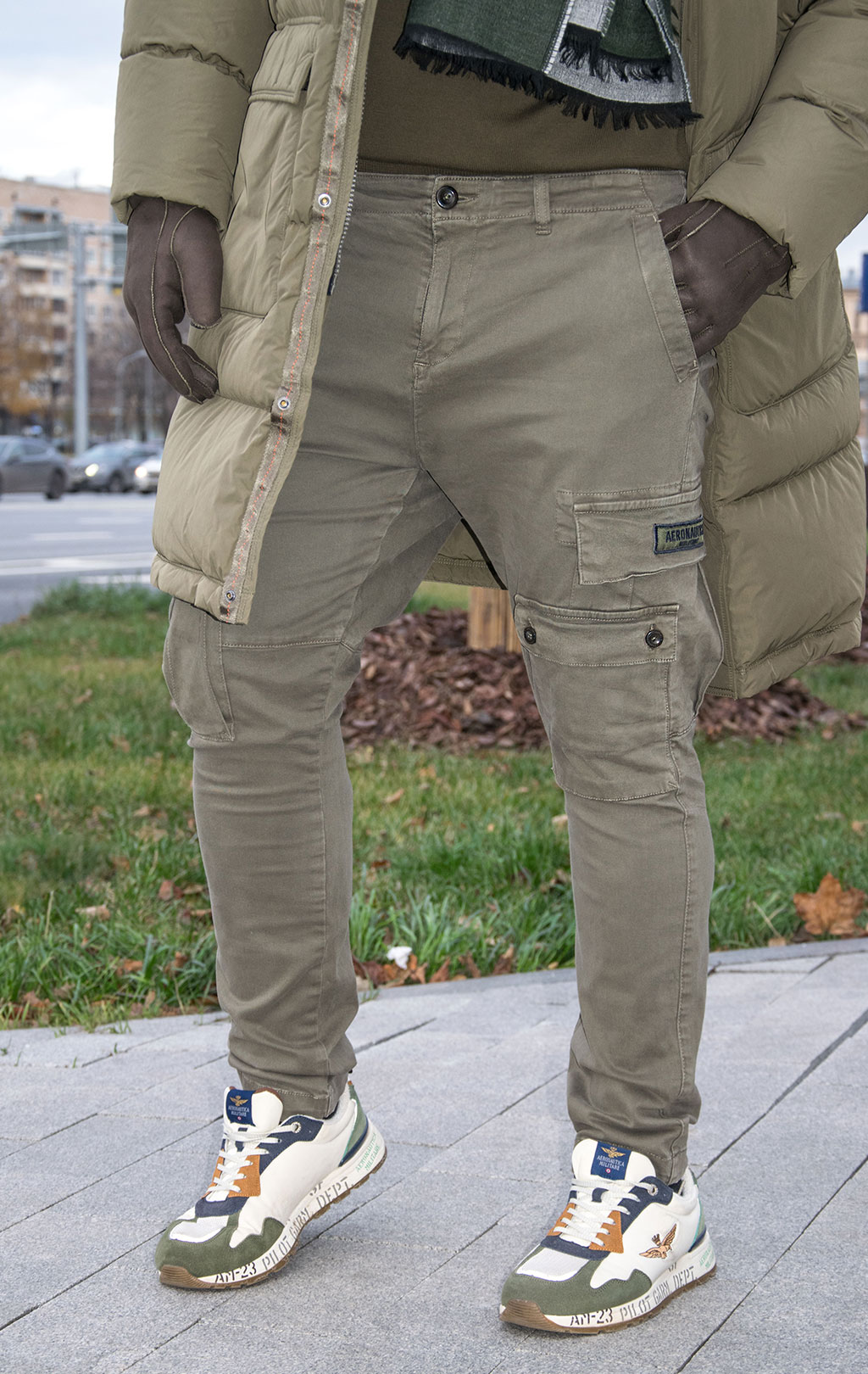 Брюки-карго AERONAUTICA MILITARE плотные FW 23/24/PK military green (PA 1550)