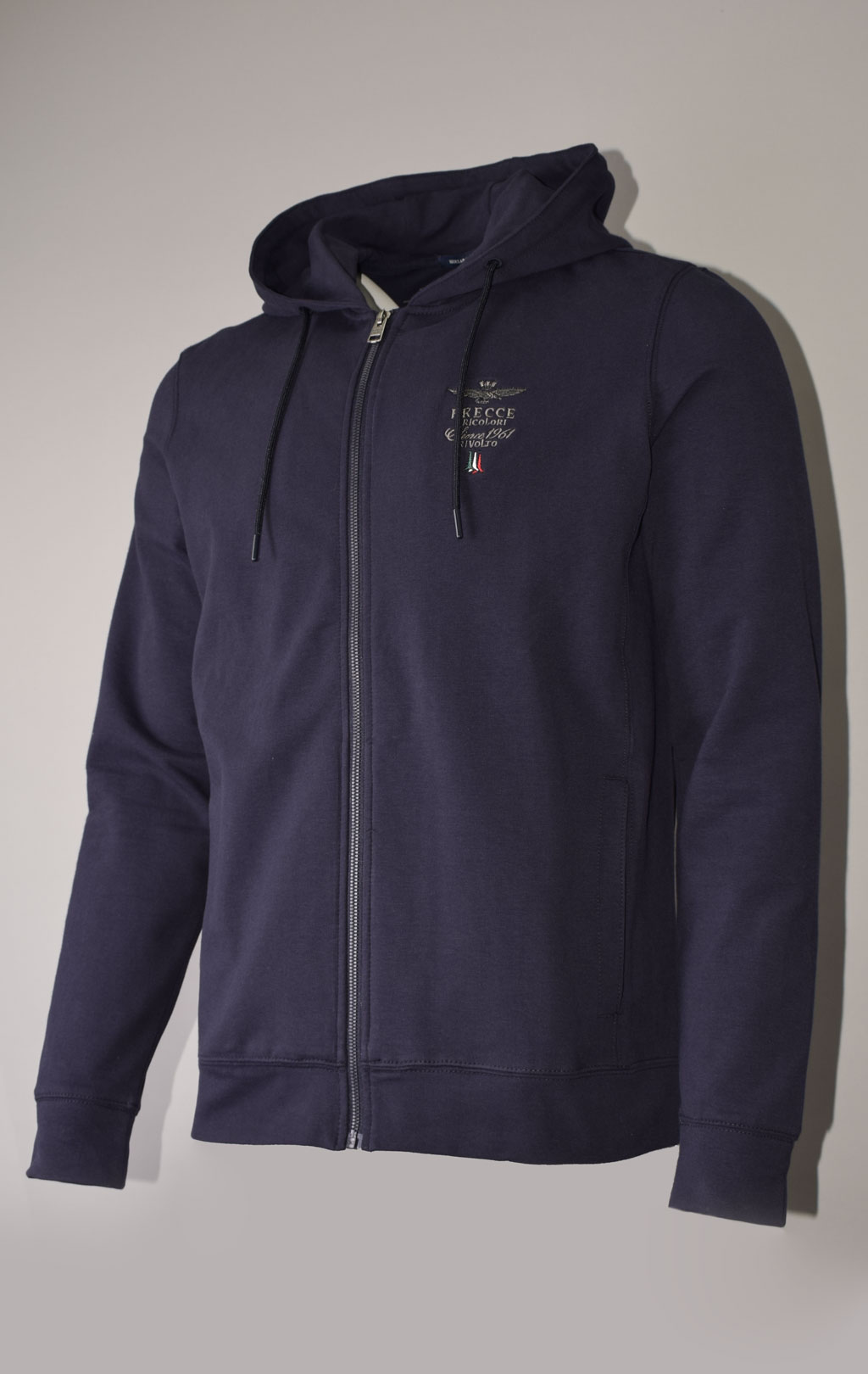 Толстовка с капюшоном AERONAUTICA MILITARE big size SS 23/BD blue navy (FE 1749) 