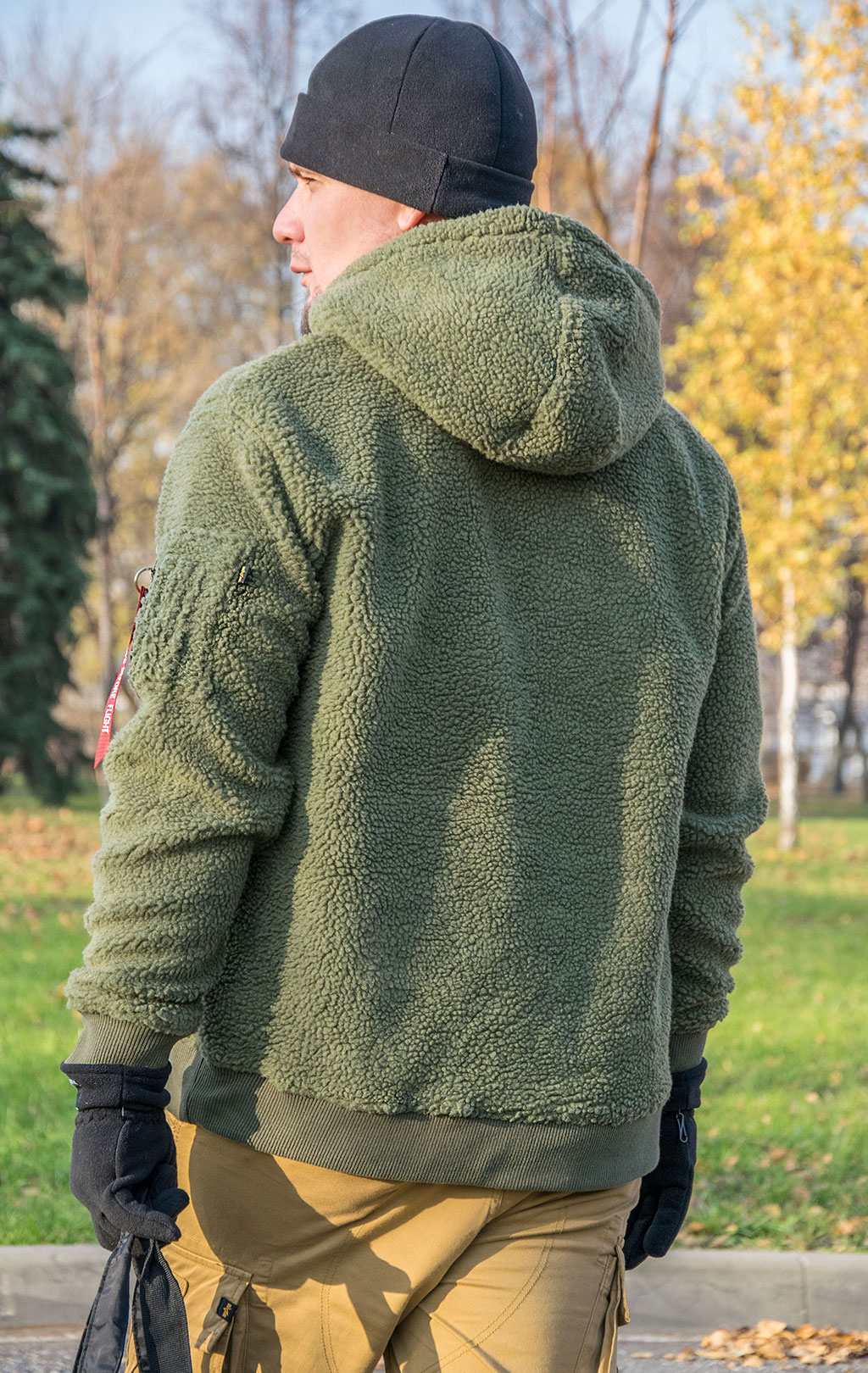 Толстовка ALPHA INDUSTRIES TEDDY HOODY sage green 